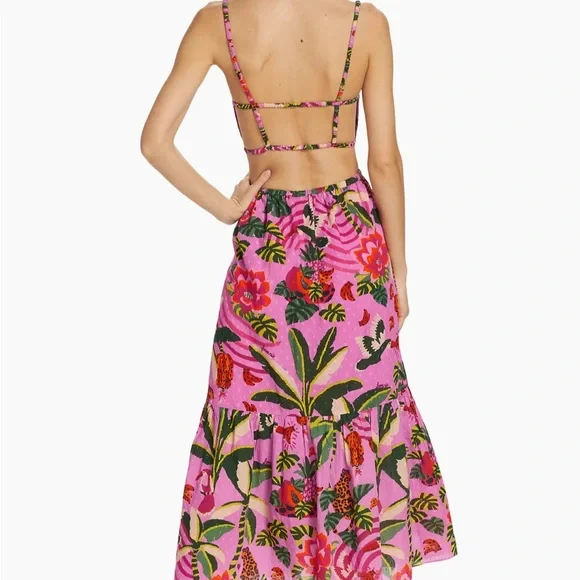 Farm Rio Leopard Forest Cotton Dress - Picture 1 of 6